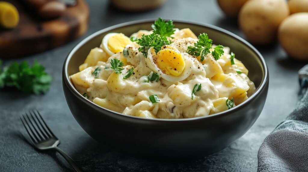 Kartoffelsatalt (salada de batatas à moda alemã). Foto: Marco Verch/ccnull.de